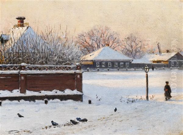 A Street In The Town Of Rostov Oil Painting by Vasili Vasilievich Vereshchagin