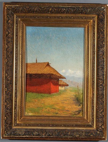 At The Foot Of The Himalayas Oil Painting by Vasili Vasilievich Vereshchagin