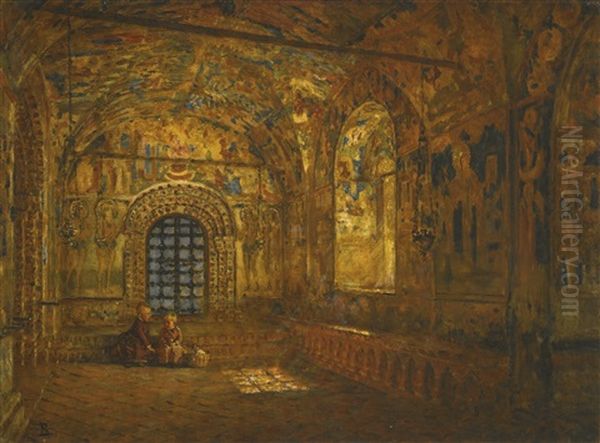 Portico Of A Church Oil Painting by Vasili Vasilievich Vereshchagin