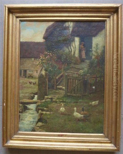 Cour De Ferme Oil Painting by Arthur Verey