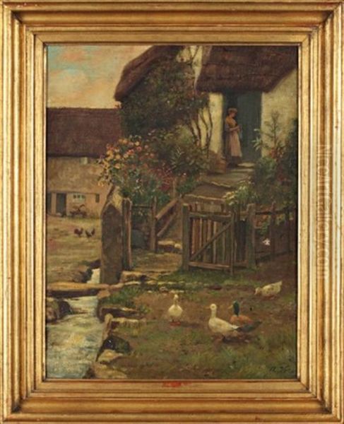 Au Bord De La Riviere Oil Painting by Arthur Verey