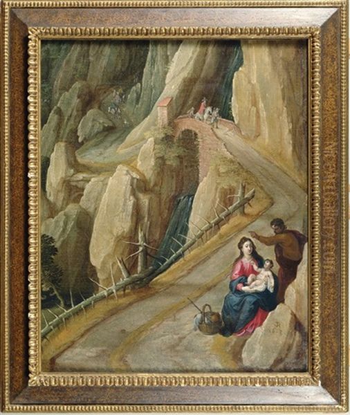 Il Riposo Durante La Fuga In Egitto Oil Painting by Tobias Verhaecht