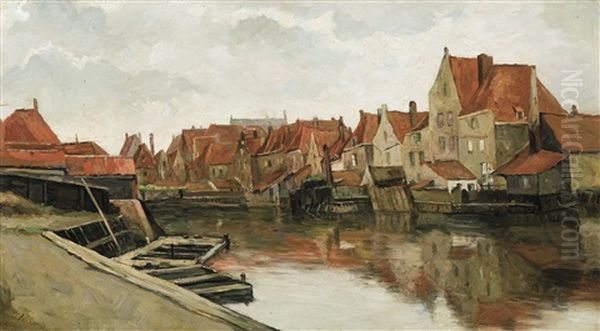 Vlissingen Oil Painting by Pieter J. Verhaert