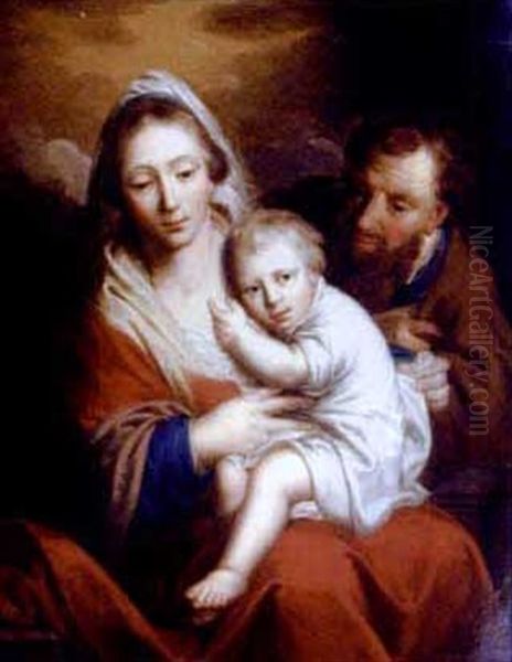 La Sainte Famille Oil Painting by Pierre Jean Joseph Verhaghen