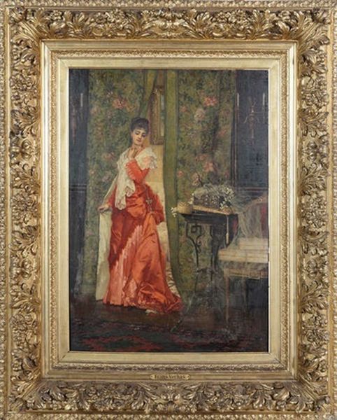 Femme Au Boudoir Oil Painting by Frans Verhas