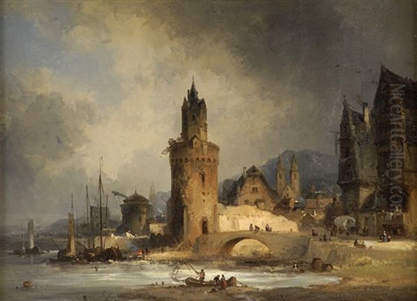 Ansicht Von Heidelberg ? Oil Painting by Theodor Verhas