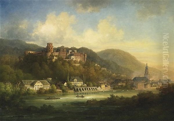 Blick Auf Das Heidelberger Schlos by Theodor Verhas