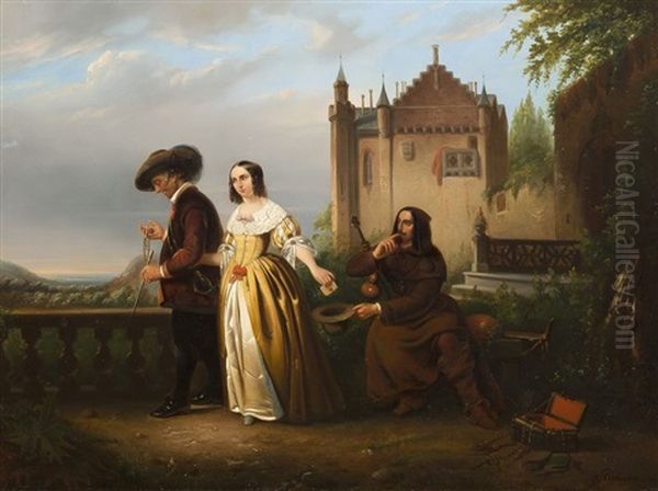 Le Billet Doux Oil Painting by Francois Verheyden