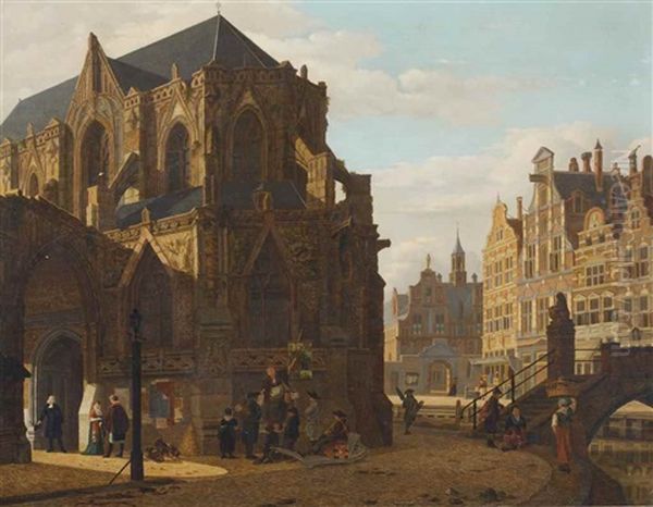 A Capriccio View Of Utrecht by Jan Hendrik Verheyen