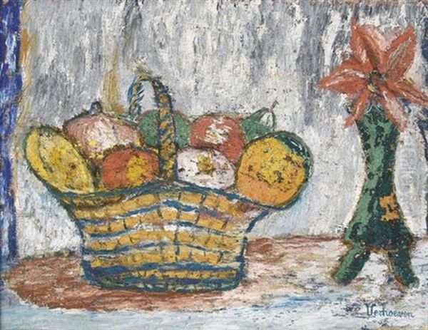 Nature Morte Aux Fruits Oil Painting by Jan Verhoeven