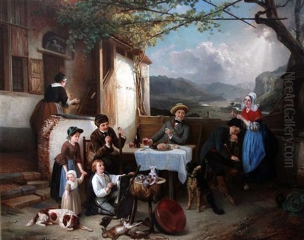 Le Rubins Du Village Oil Painting by Adrien Joseph Verhoeven-Ball