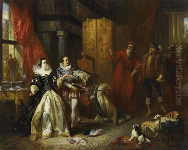 Die Vertreibung Der Maria De Medici Ins Exil Oil Painting by Adrien Joseph Verhoeven-Ball