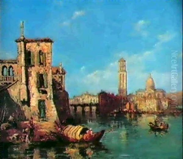 Veduta Fantastica Di Venezia Oil Painting by Paul Verlaine