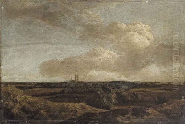 A Panoramic View Of Noordwijk Oil Painting by Jan Vermeer van Haarlem the Younger