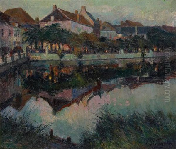 L'etang De Boitsfort Oil Painting by Geo Vermeire