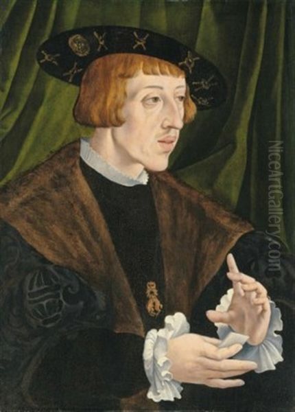 Portrait Of Ferdinand I, Holy Roman Emperor (1503-1564), Bust-length Oil Painting by Jan Cornelisz Vermeyen