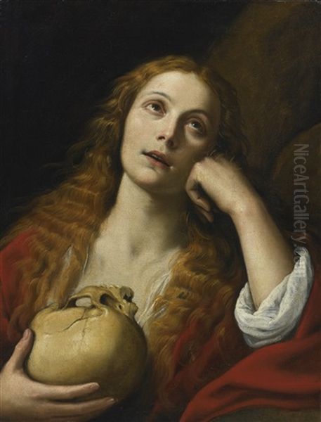 The Penitent Magdalene Oil Painting by Giuseppe Vermiglio