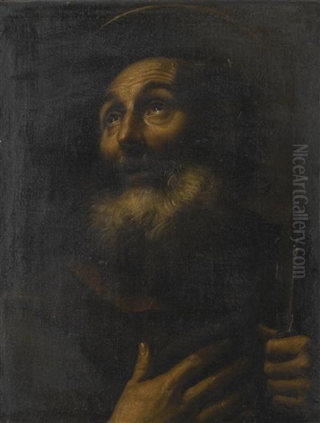 Saint Bartholomew The Apostle Oil Painting by Giuseppe Vermiglio