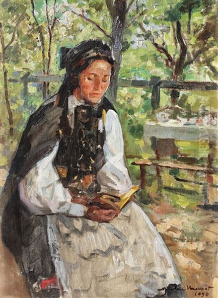 Sasoaica In Gradina Oil Painting by Nicolae Vermont