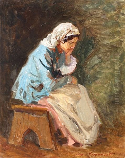 Dor Oil Painting by Nicolae Vermont