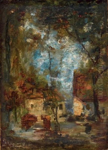 Paysage Au Hameau Oil Painting by Francois Vernay