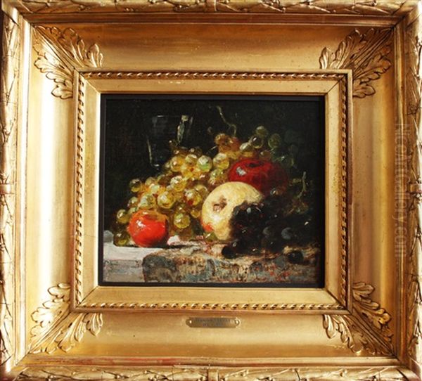 Nature Morte Au Verre Oil Painting by Francois Vernay