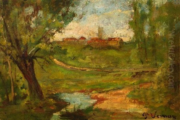 Paysage Oil Painting by Francois Vernay