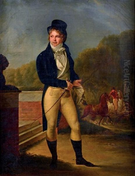 Portrait De Monsieur De Paul Oil Painting by Carle Vernet