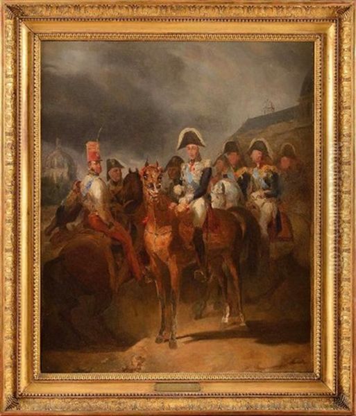 Charles X Passant En Revue Les Troupes Sur Le Champ De Mars by Emile Jean Horace Vernet