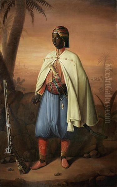 An Officer Of The Armee D'afrique Oil Painting by Emile Jean Horace Vernet