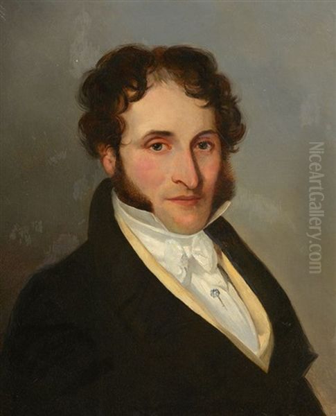 Portrait De Louis Bunier Oil Painting by Jules Vernet