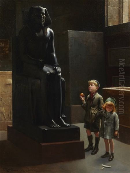 La Visite Du Louvre A Paris by Maurice Pillard Verneuil