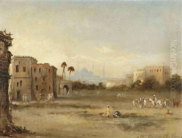 An Oriental Landscape With Istanbul In The Distance Oil Painting by Paul Vernon