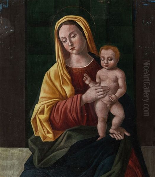 Madonna Con Il Bambino Oil Painting by Liberale Da Verona