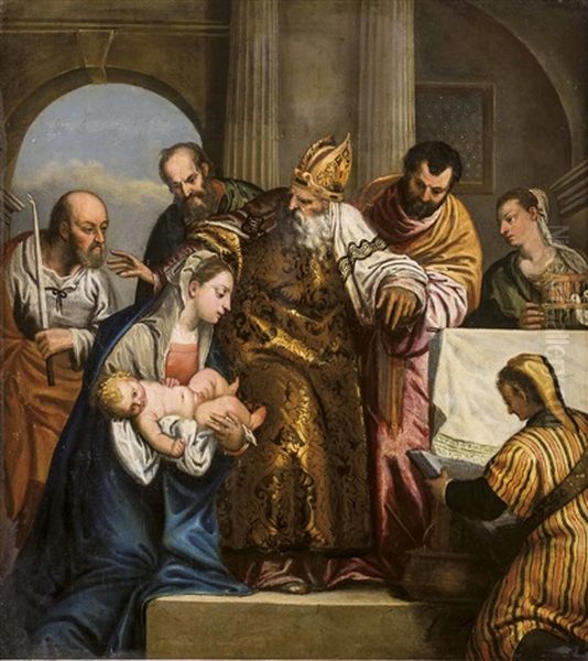 Darbringung Jesu Im Tempel Oil Painting by Paolo Veronese