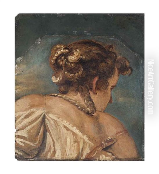 A Lady, Head And Shoulders Oil Painting by Paolo Veronese