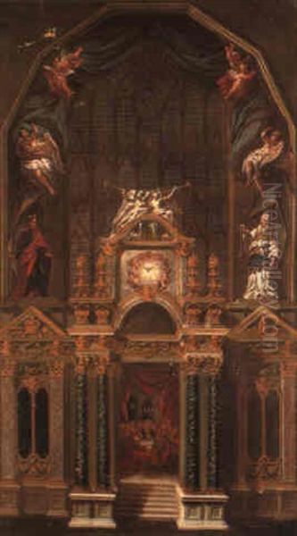 A Design For A Tomb Oil Painting by Antonio Verrio