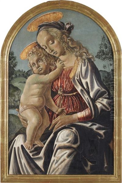 Madonna Mit Kind Oil Painting by Andrea Del Verrocchio