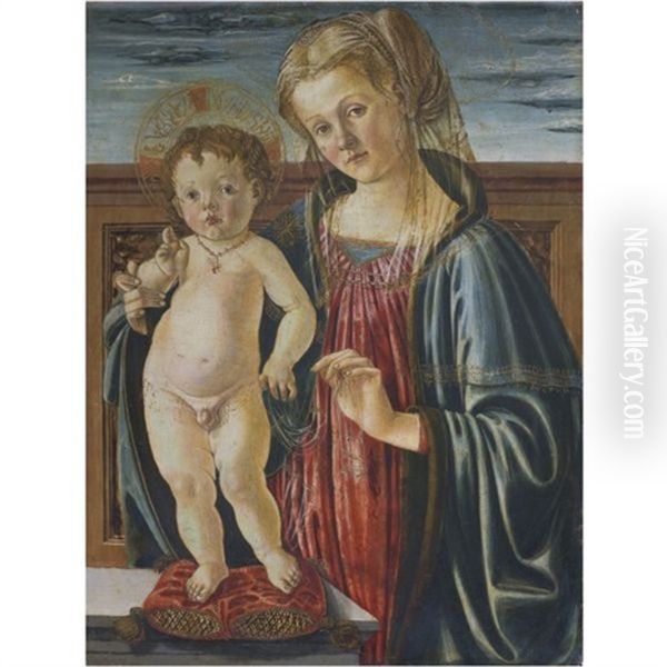 The Madonna And Child Oil Painting by Andrea Del Verrocchio