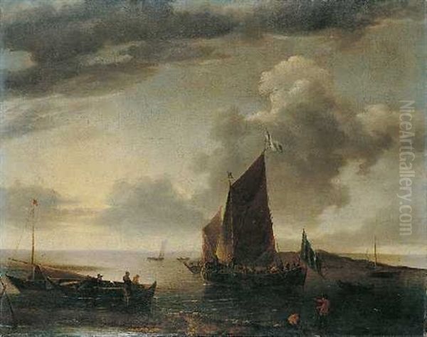 Seelandschaft Mit Schiffen Oil Painting by Lieve Pietersz Verschuier