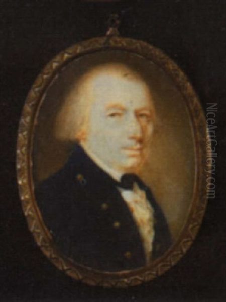 Portrait Of Joseph Vincent Jr. Of Salem, Massachusetts Oil Painting by William Verstille