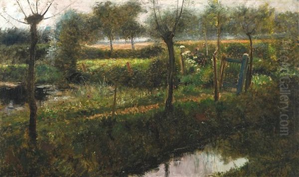 Landschap Oil Painting by Theodor Verstraete