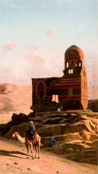 Ruinas Del Desierto Oil Painting by Achille Vertunni