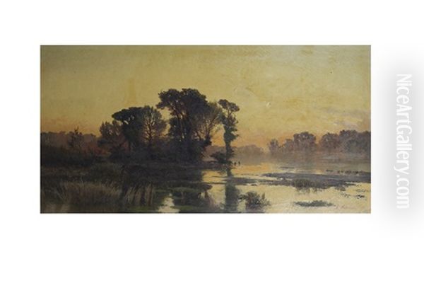 Paysage Oil Painting by Achille Vertunni