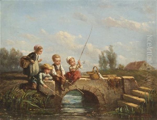 Visserij Brug Oil Painting by Elchanon Verveer