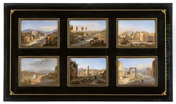 Ansichten Von Pompeji (12 Works) Oil Painting by Frans Vervloet