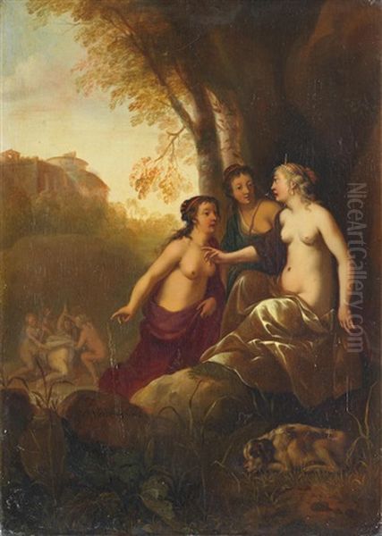 Diana And Callisto Oil Painting by Francois Verwilt