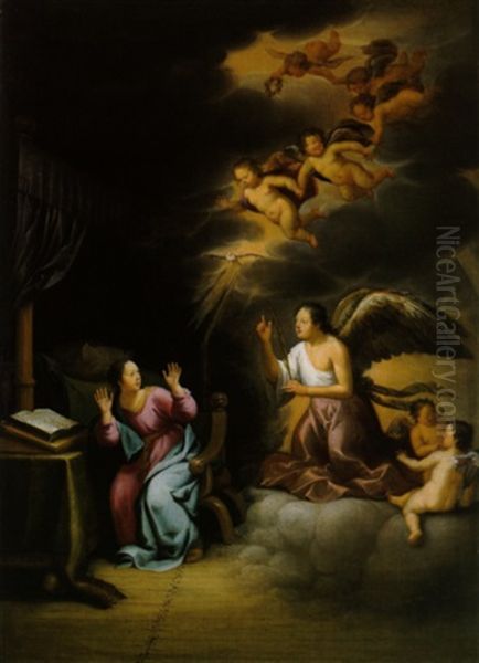 Die Verkundigung An Maria Oil Painting by Francois Verwilt