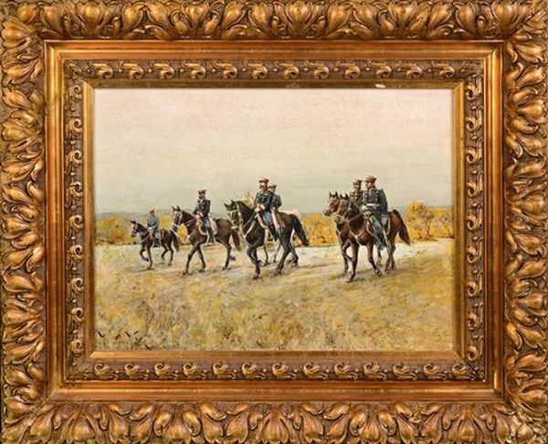 Tsarist Ride Oil Painting by Jaroslav Friedrich Julius Vesin