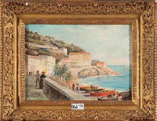 Cote Italienne Animee Oil Painting by Alberto Vianelli